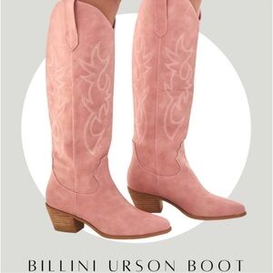 Billini Urson Pink Pointed Toe Knee High Cowgirl Western Boot